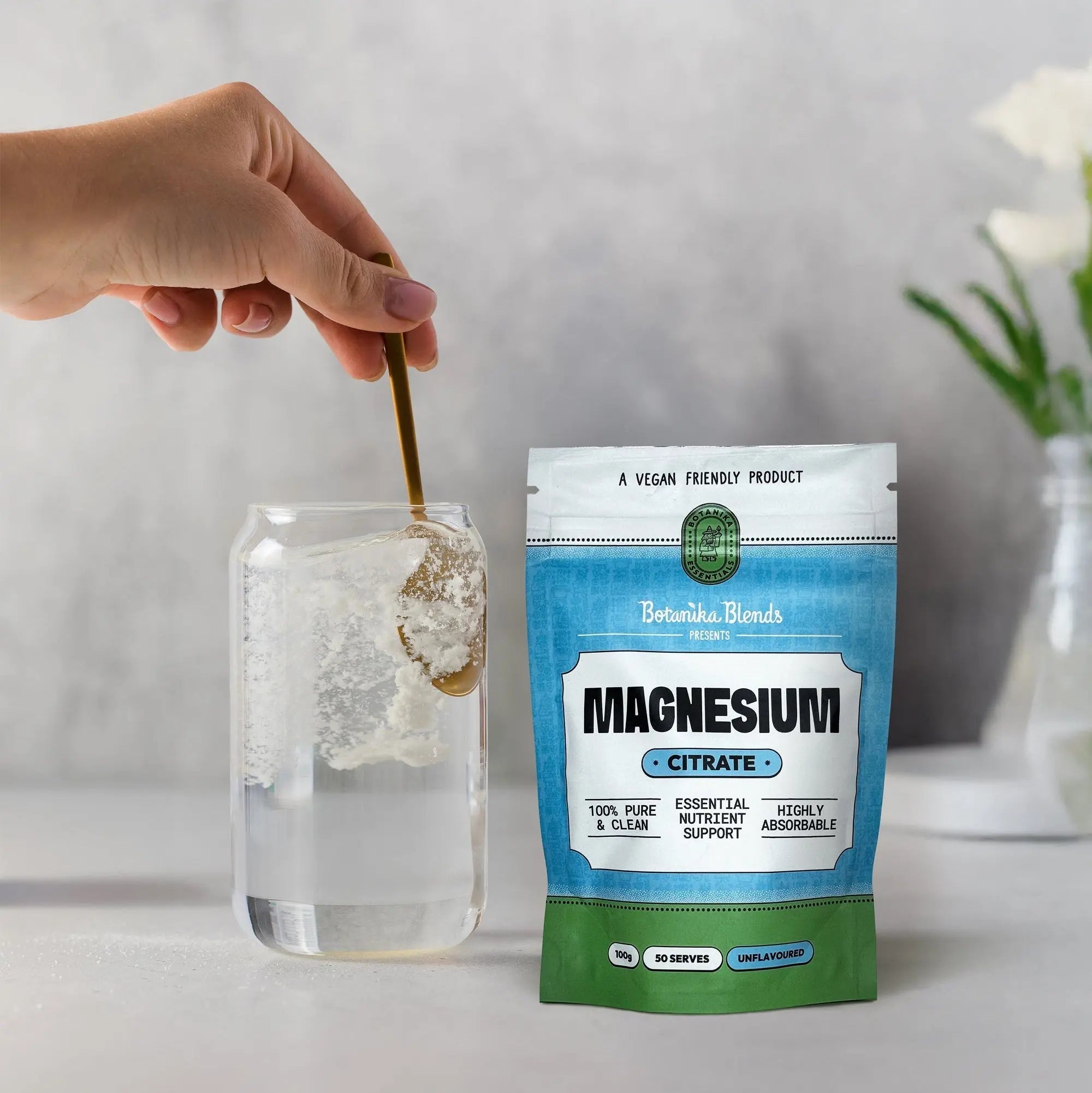 Botanika Blends Magnesium Citrate 100g official manufacturer lifestyle image