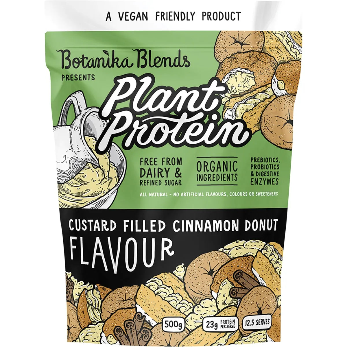 Botanika Blends Plant Protein Custard Filled Cinnamon Donut