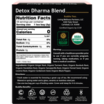 Buddha Teas Organic Herbal Detox Dharma Blend 18 Sachets — back pack image (UHP)