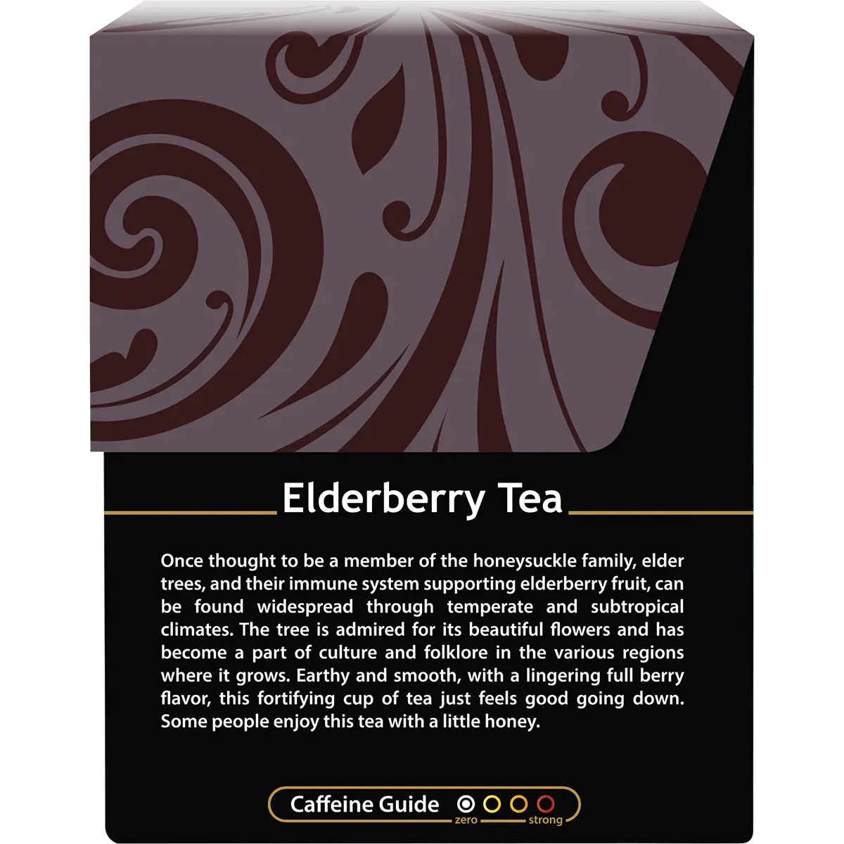 Buddha Teas Organic Herbal Elderberry Tea 18 Sachets — side pack image (UHP)