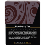 Buddha Teas Organic Herbal Elderberry Tea 18 Sachets — side pack image (UHP)