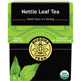 Buddha Teas Organic Herbal Nettle Leaf Tea 18 Sachets — front pack image (UHP)
