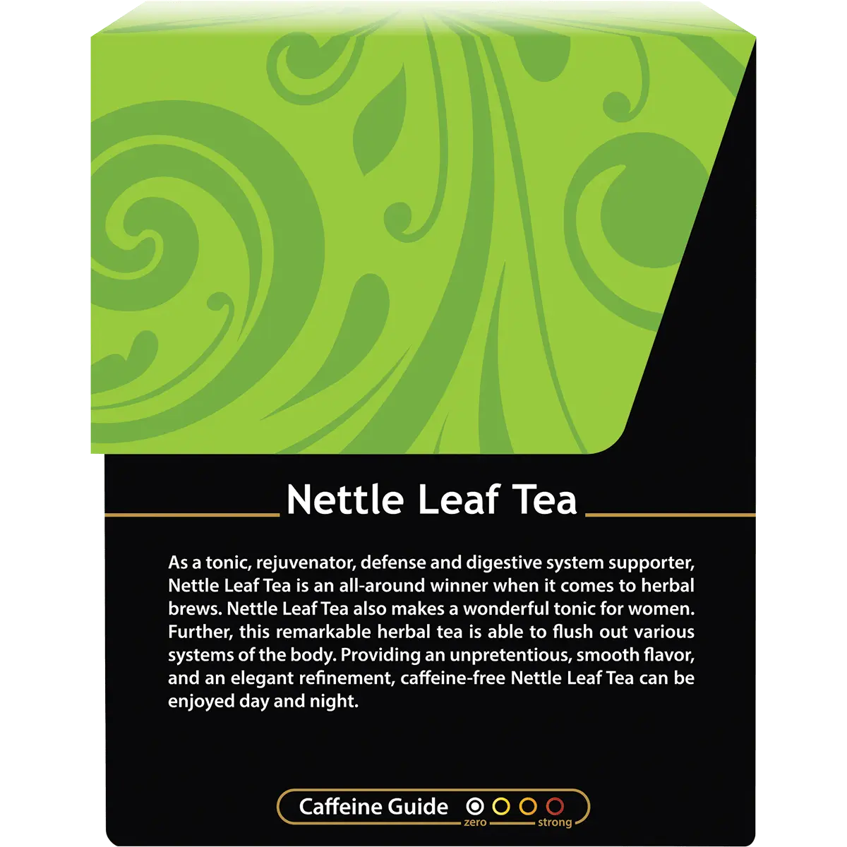 Buddha Teas Organic Herbal Nettle Leaf Tea 18 Sachets — side pack image (UHP)