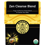 Buddha Teas Organic Herbal Tea Zen Cleanse Blend 18 Sachets — front pack image (UHP)