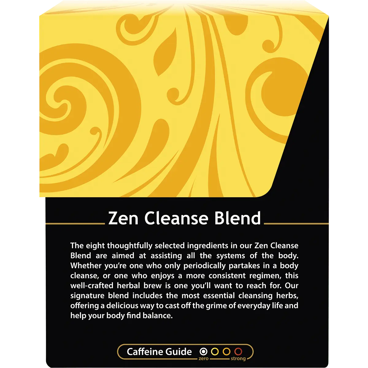 Buddha Teas Organic Herbal Tea Zen Cleanse Blend 18 Sachets — side pack image (UHP)