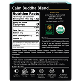 Buddha Teas Organic Herbal Tea Bags Calm Buddha Blend 18 Sachets — back pack image (UHP)