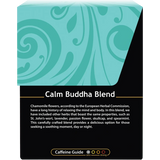 Buddha Teas Organic Herbal Tea Bags Calm Buddha Blend 18 Sachets — side pack image (UHP)