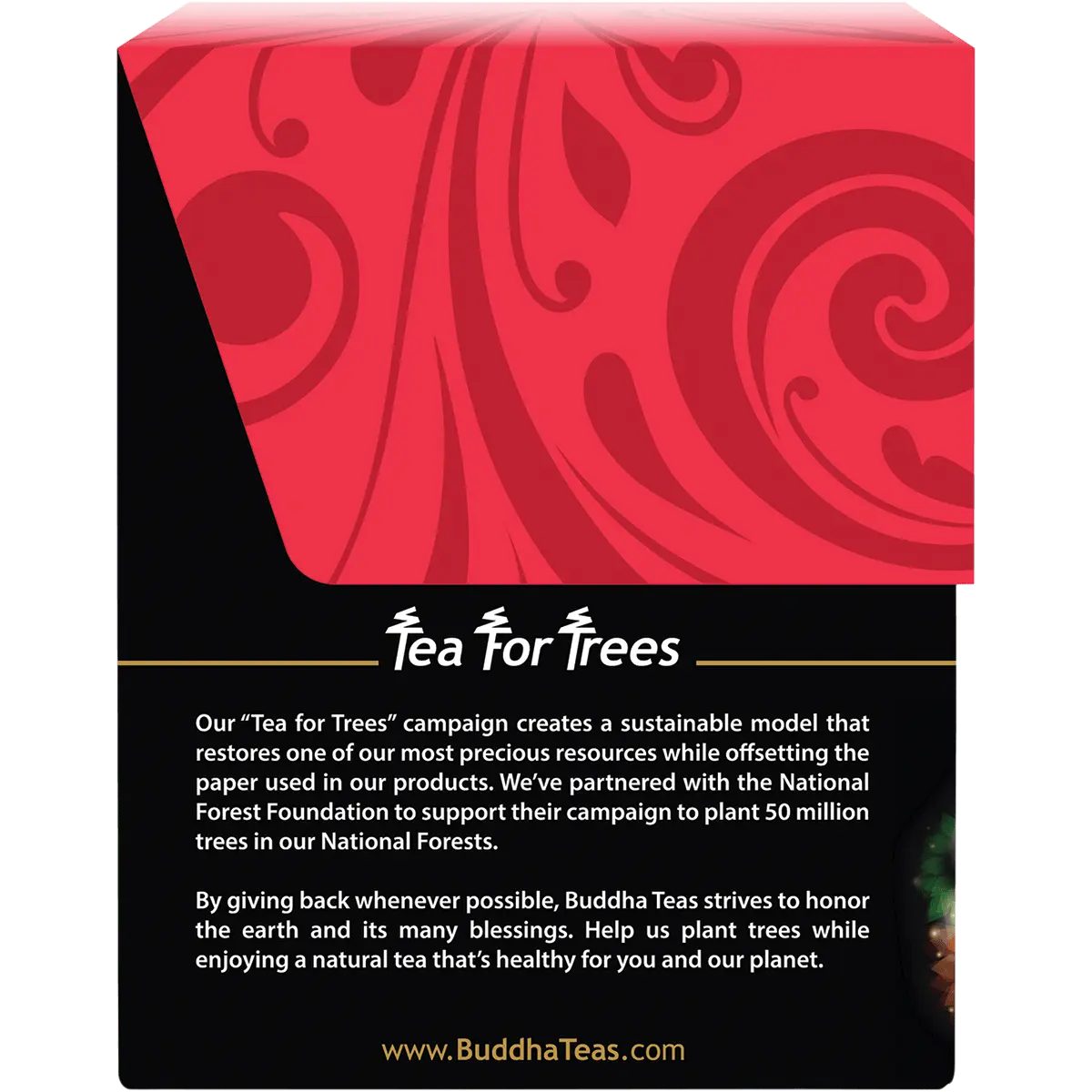 Buddha Teas Organic Herbal  Digestive Nirvana 18 Sachets — side pack image (UHP)