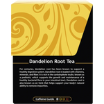 Buddha Teas Organic Herbal Dandelion Root Tea 18 Sachets — side pack image (UHP)