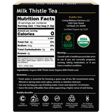 Buddha Teas Organic Herbal Milk Thistle Tea 18 Sachets — back pack image (UHP)