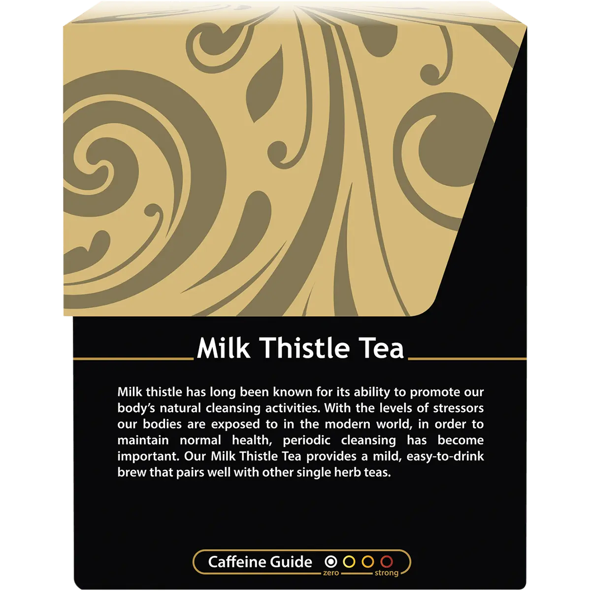 Buddha Teas Organic Herbal Milk Thistle Tea 18 Sachets — side pack image (UHP)