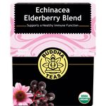 Buddha Teas Organic Herbal Tea Bags Echinacea Elderberry Blend 18pk — front pack image (UHP)