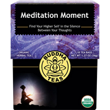 Buddha Teas Organic Herbal Tea Bags Meditation Moment 18pk — front pack image (UHP)