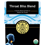 Buddha Teas Organic Herbal Tea Bags Throat Bliss Blend 18pk — front pack image (UHP)
