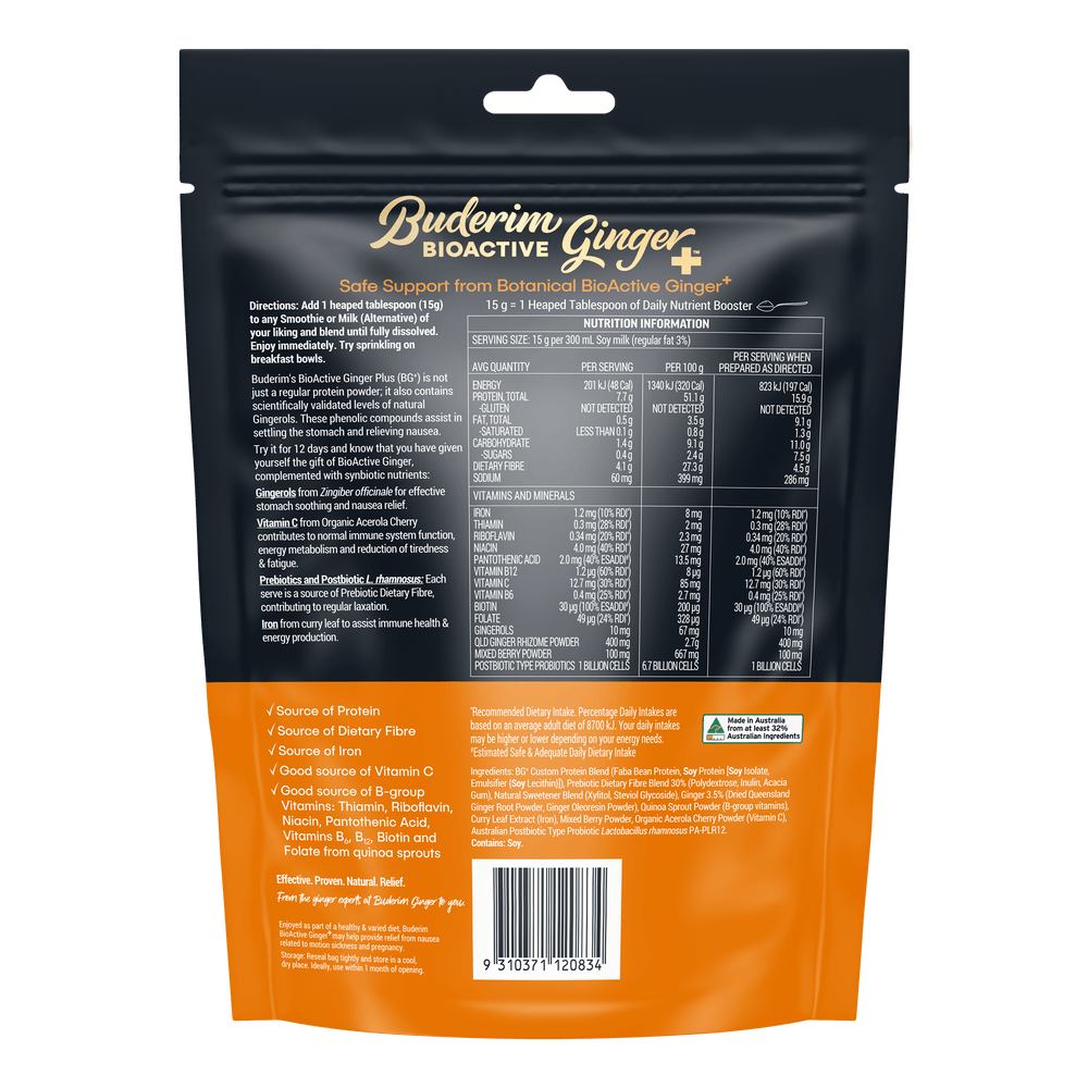 Buderim Ginger Bioactive + Daily Nutrient Booster 180g