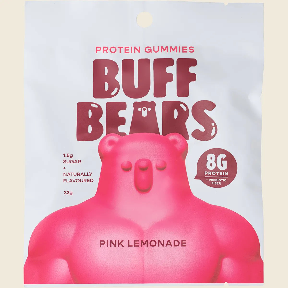 Buff Bears Protein Gummies Pink Lemonade 12x32g Buff Bears