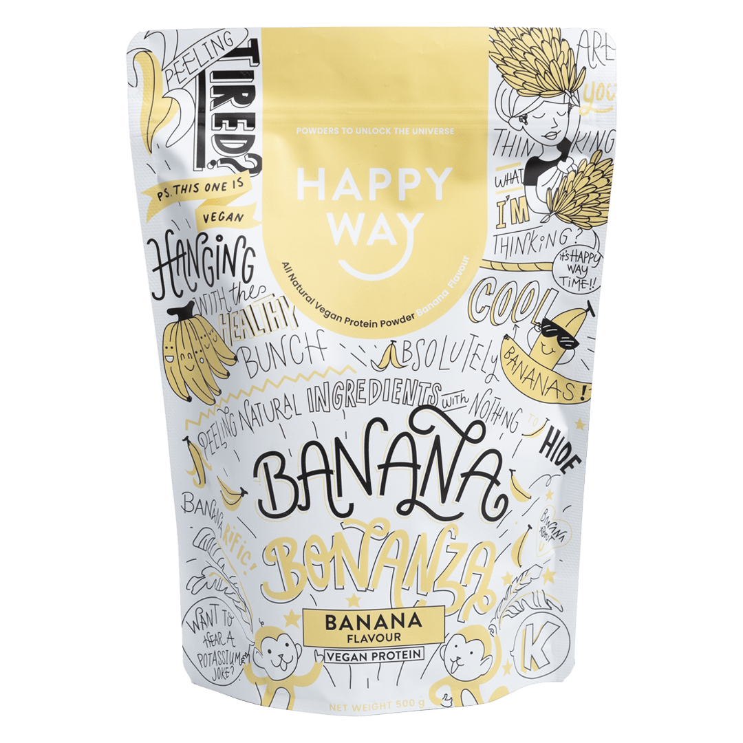 Happy Way VEGAN Protein Powder Banana 500g
