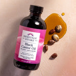 Heritage Store Black Castor Oil 237ml — official styled lifestyle image