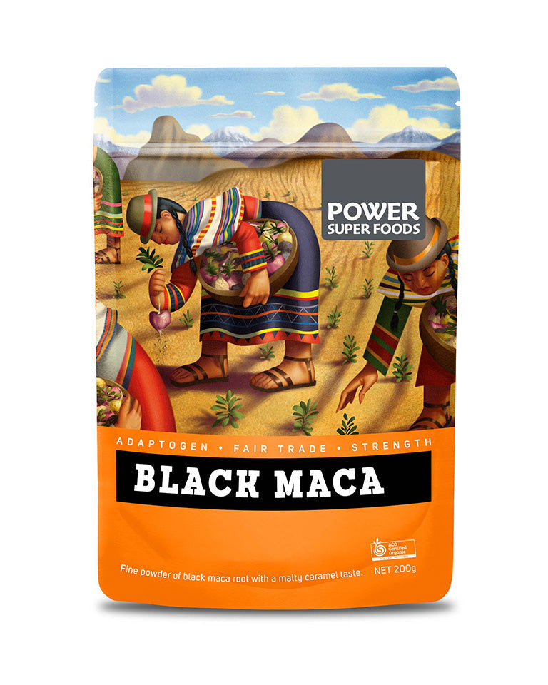Power Super Foods Black Maca Powder Cert Org 250g