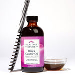 Heritage Store Black Castor Oil 237ml — official styled hair-care lifestyle image