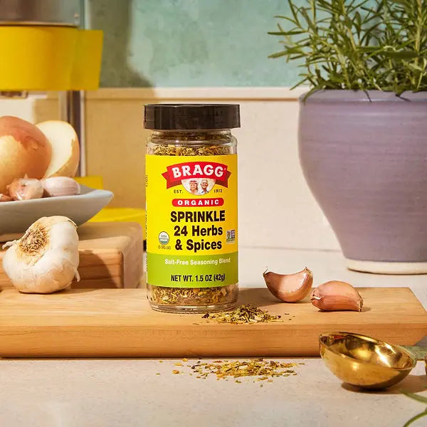 Bragg Organic Sprinkle 24 Herbs & Spices product-specific kitchen lifestyle image