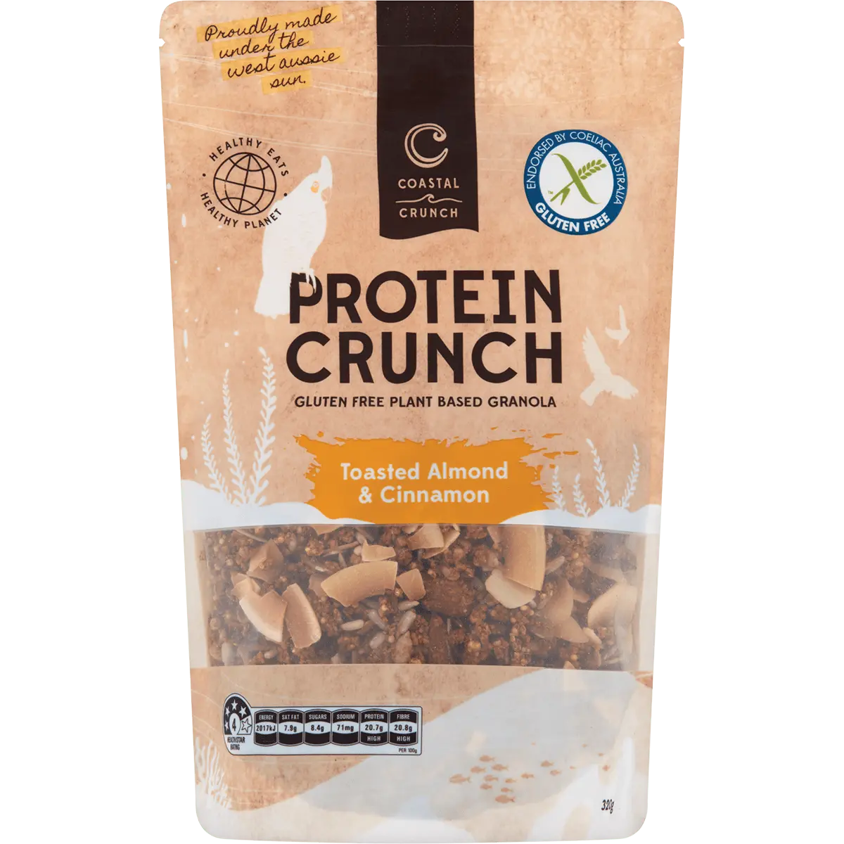 Coastal Crunch Protein Crunch Granola Toasted Almond & Cinnamon 320g