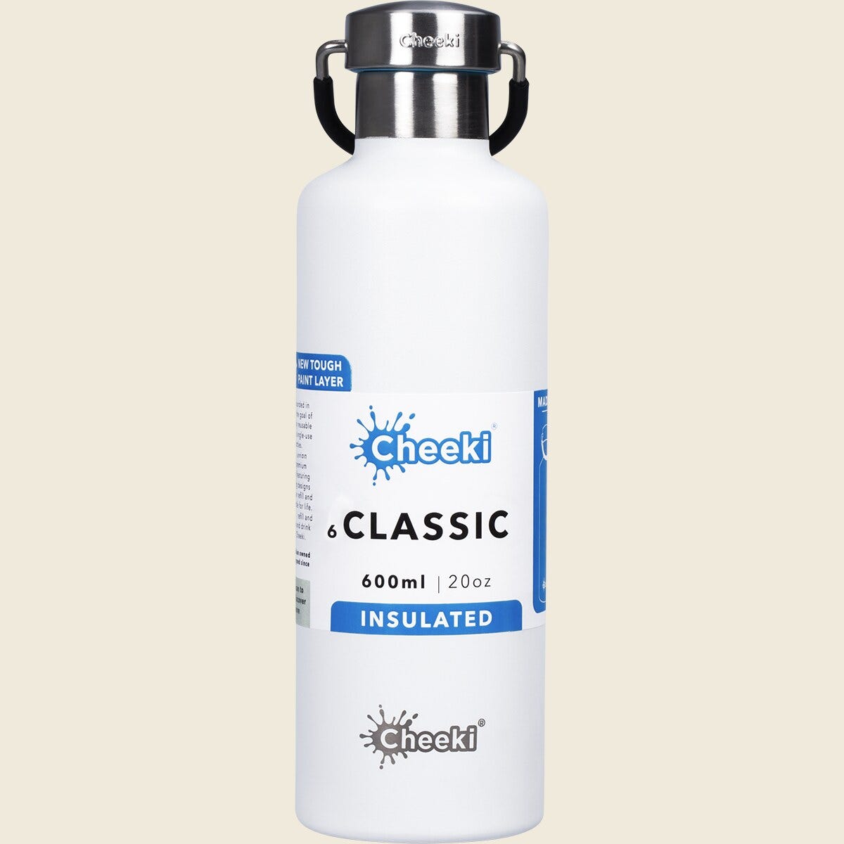 Cheeki Insulated Bottle 600ml White — exact UHP CH312 image