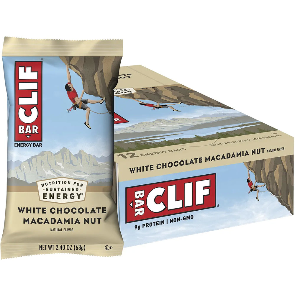 (CLEARANCE BB 07/11/24) Clif Energy Bar White Chocolate Macadamia 12x68g