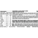 CLIF Bloks Energy Chews Strawberry 18x60g — back of pack and product information