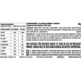 CLIF Bloks Energy Chews Strawberry 18x60g — back of pack and product information