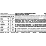 CLIF Bloks Energy Chews Tropical Punch 25mg Caffeine 18x60g — back of pack and product information