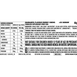CLIF Bloks Energy Chews Margarita 150mg Sodium 18x60g — back of pack and product information