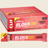 CLIF Bloks Energy Chews Sour Strwby Lemonade 25mg Caffeine 18x60g