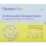 Cleaner Days Dishwasher Detergent Sheets Lemon 60pcs — front pack image (UHP)