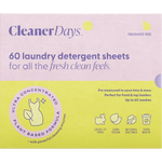 Cleaner Days Laundry Detergent Sheets Fragrance Free 60pcs — front pack image (UHP)