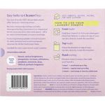 Cleaner Days Laundry Detergent Sheets Fragrance Free 60pcs — back pack image (UHP)
