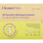 Cleaner Days Laundry Detergent Sheets Lemon + Eucalyptus 60pcs — front pack image (UHP)