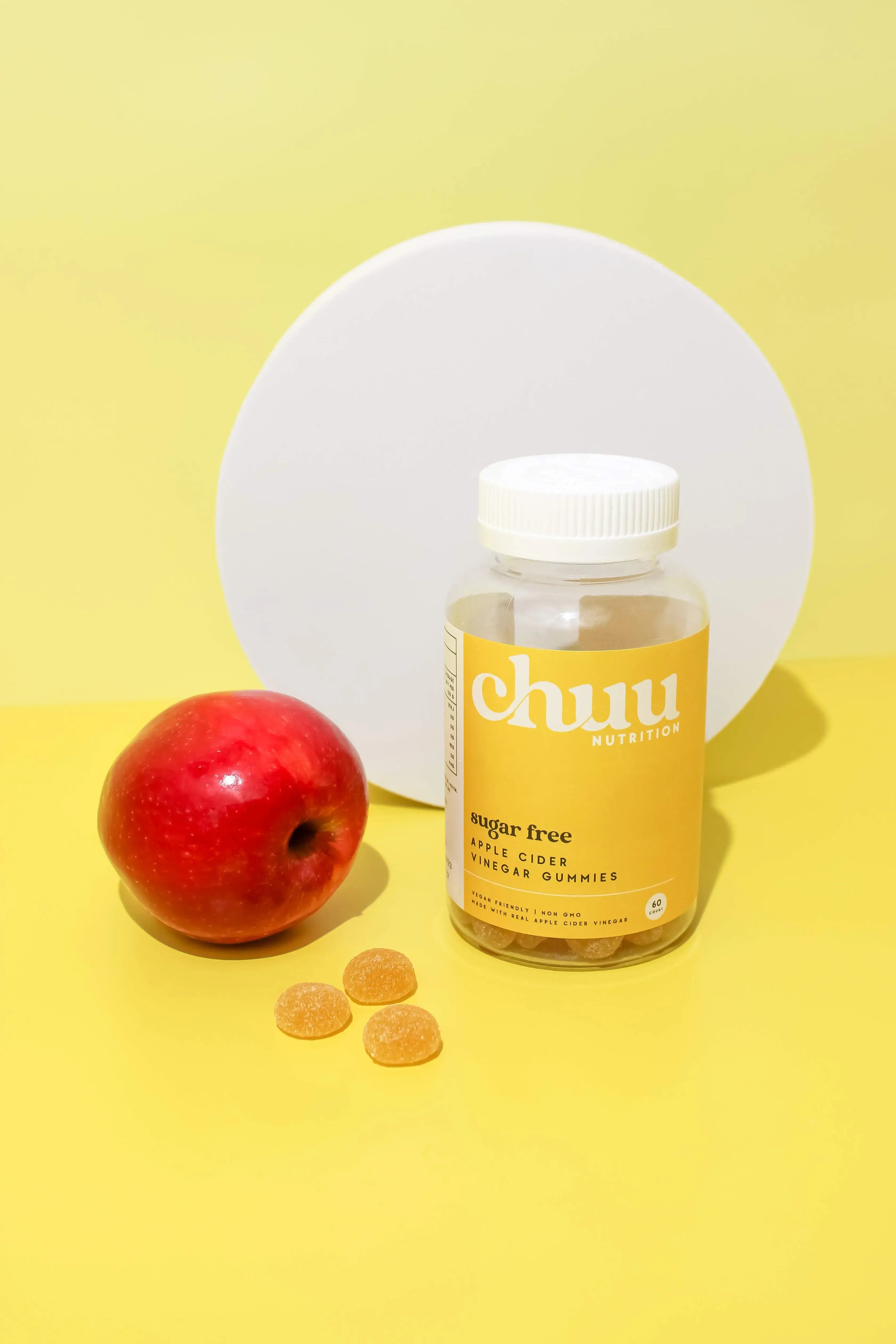 Chuu Nutrition Sugar Free Apple Cider Vinegar Gummies with The Mother