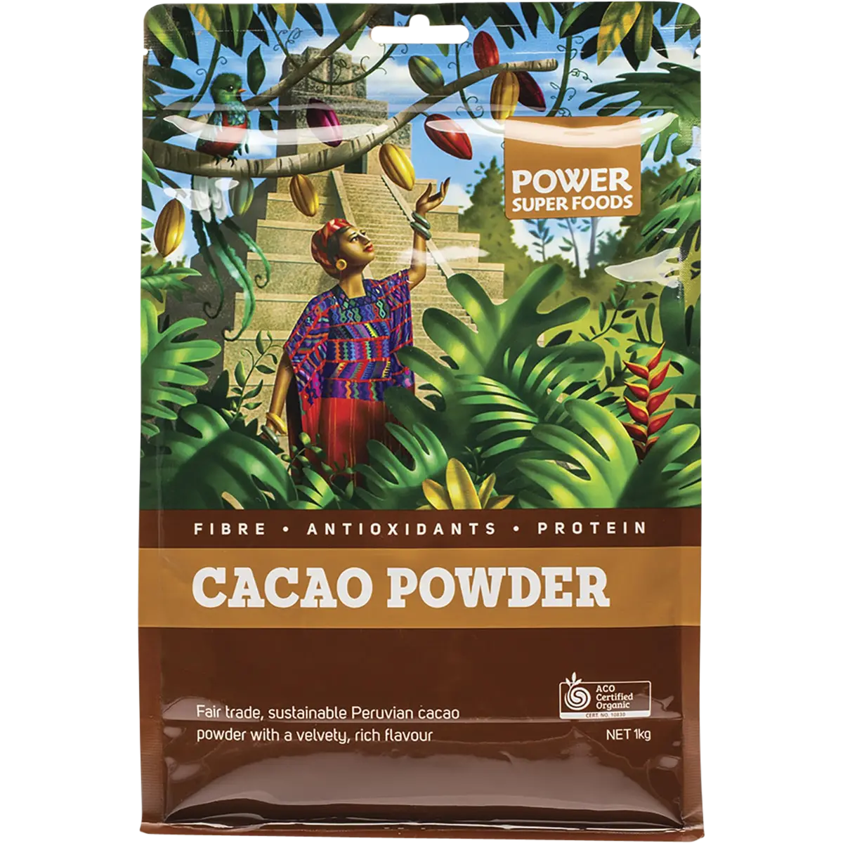 Power Super Foods Organic Cacao Powder - Origin