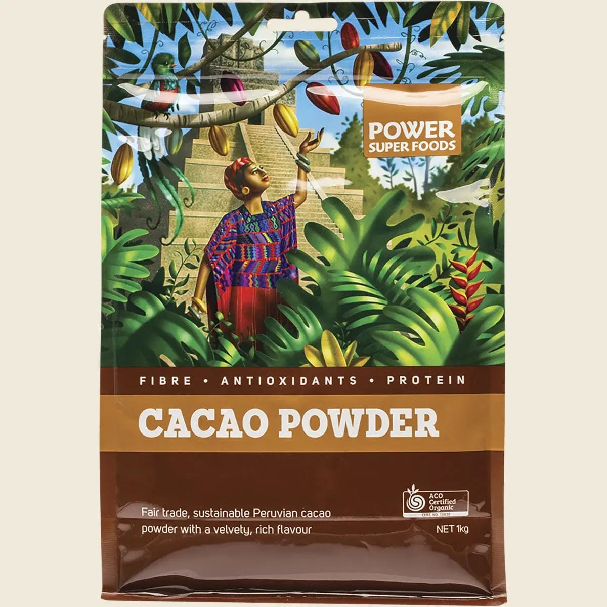 Power Super Foods Cacao Powder 1kg — exact UHP CP14 image