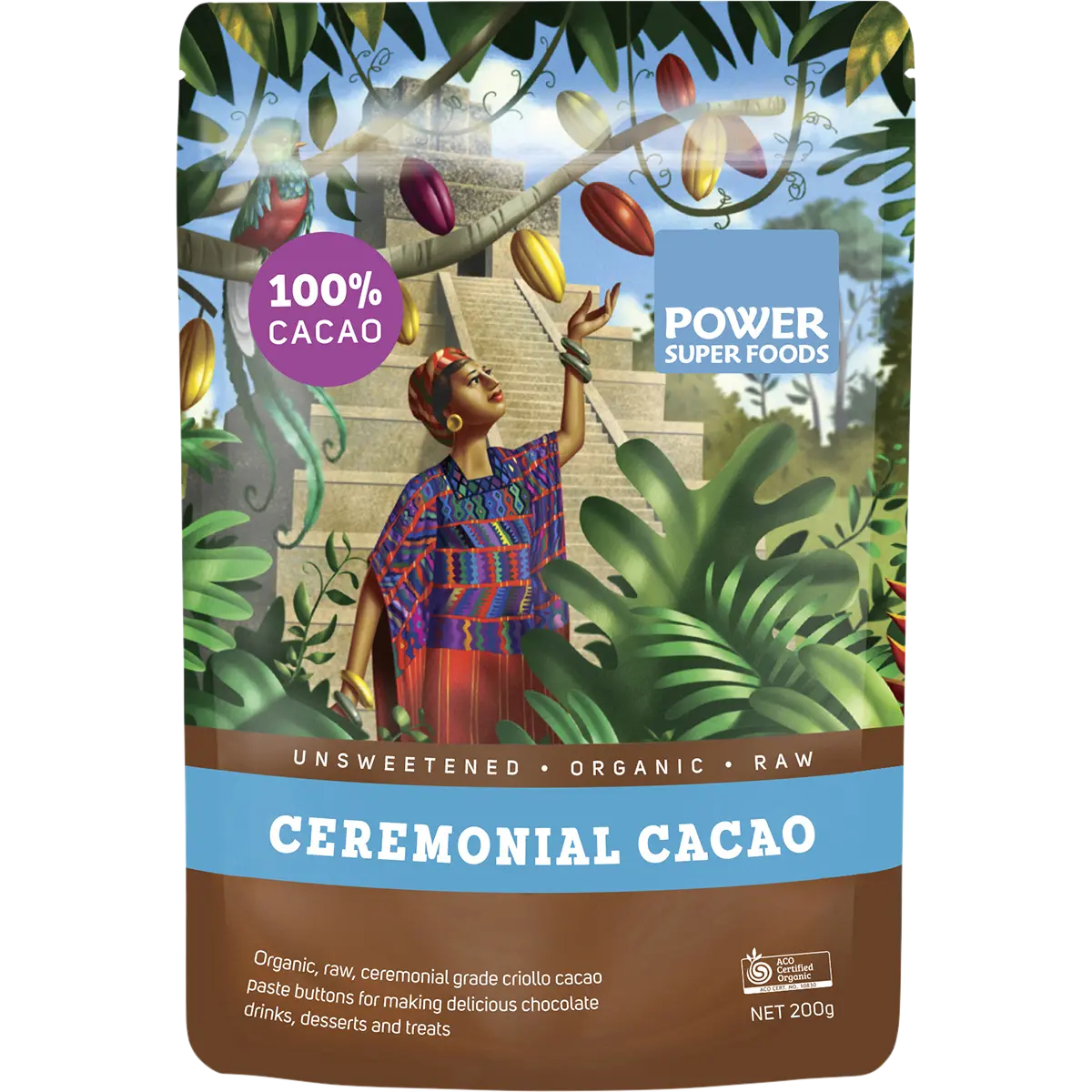 Power Super Foods Cacao Paste Buttons Raw