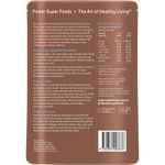 Power Super Foods Cacao Paste Buttons Ceremonial Grade Certified Organic  500g — back of pack and product information