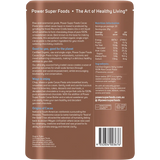 Power Super Foods Cacao Paste Buttons Ceremonial Grade Certified Organic  500g — back of pack and product information
