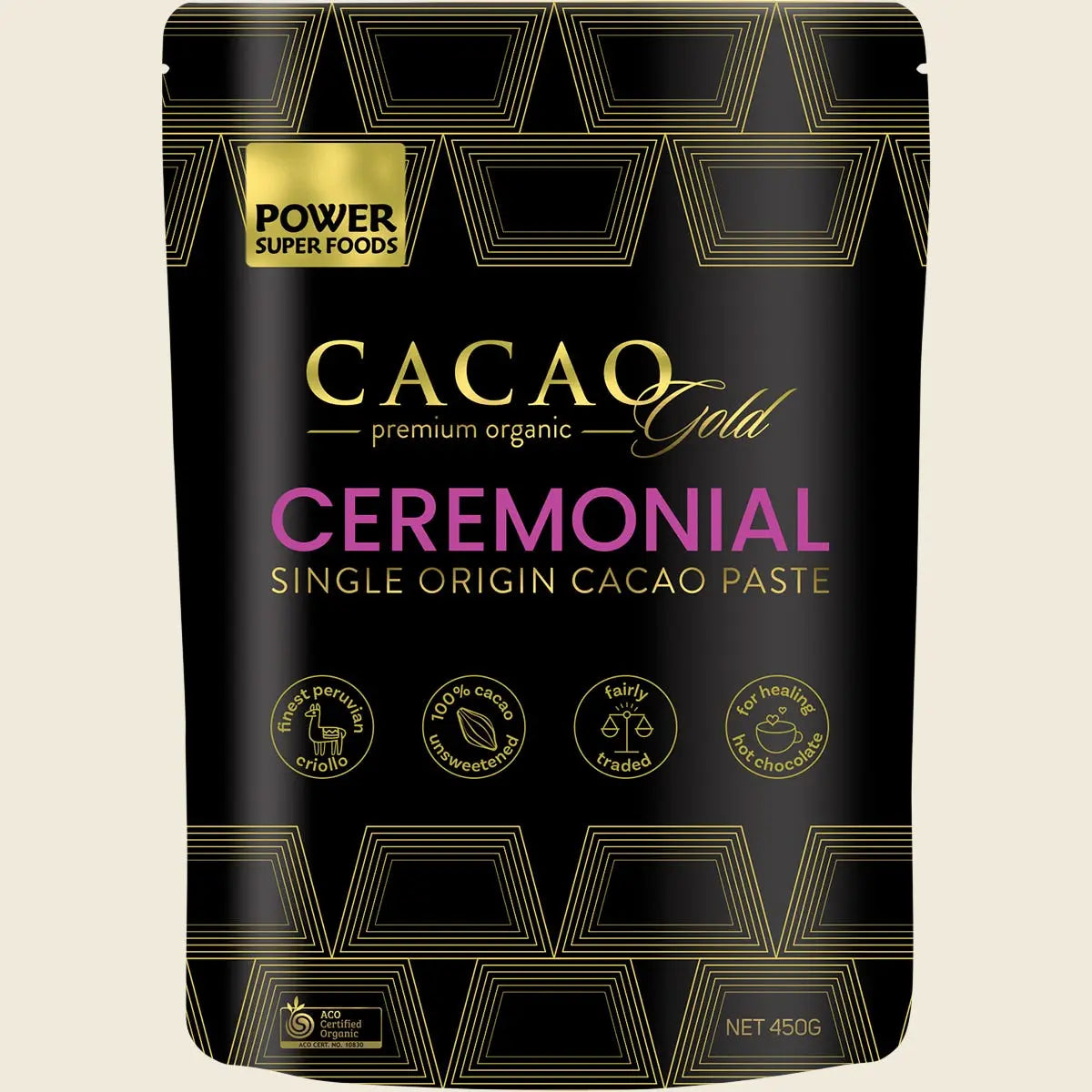 Power Super Foods Cacao Gold Paste 450g — exact UHP CP37 image