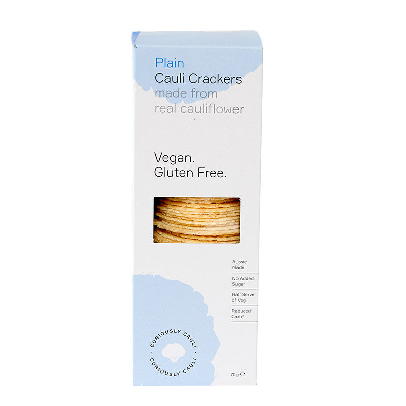 Curiously Cauli Cauli Crackers - Plain 70g