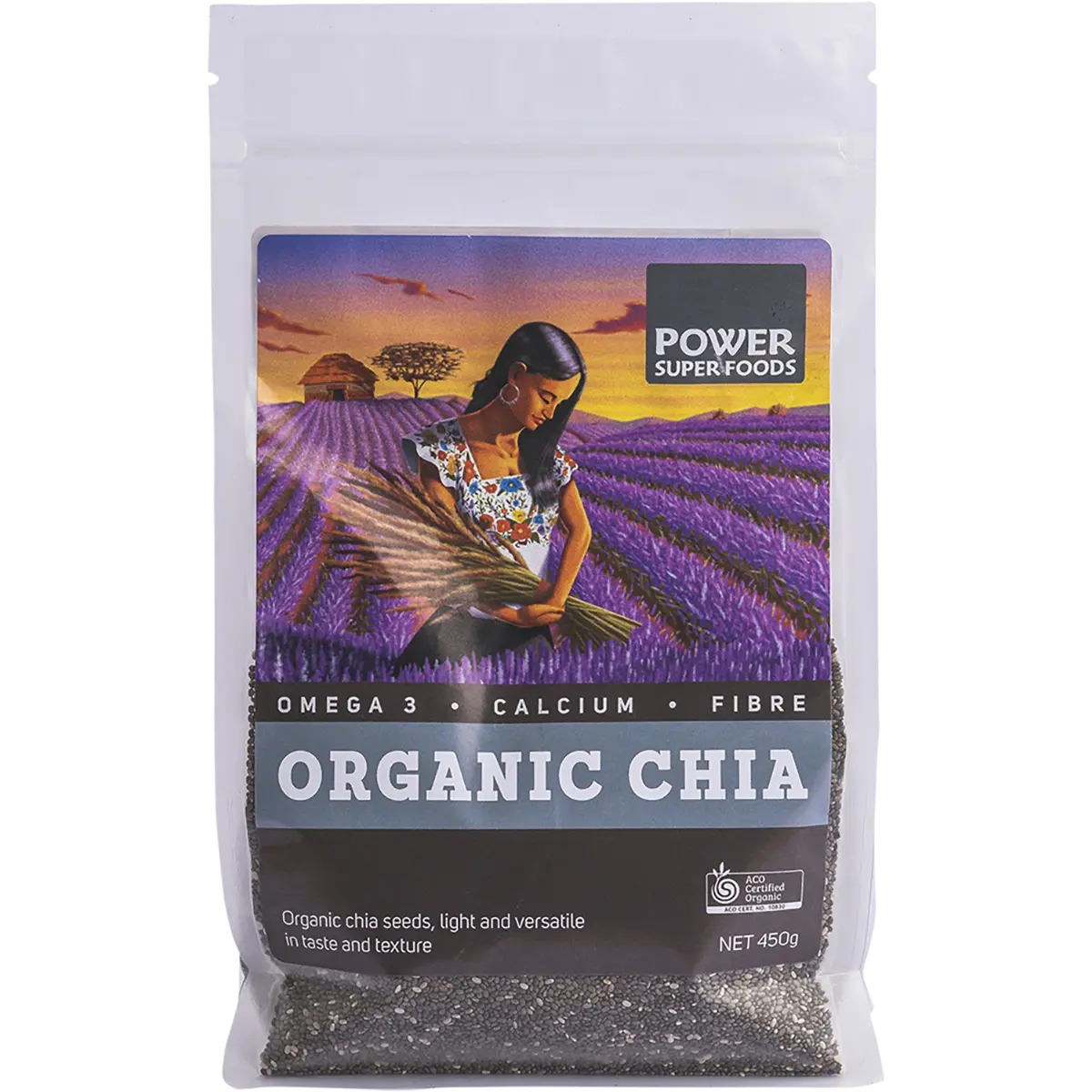 Power Super Foods Certified Organic Black Chia Seeds