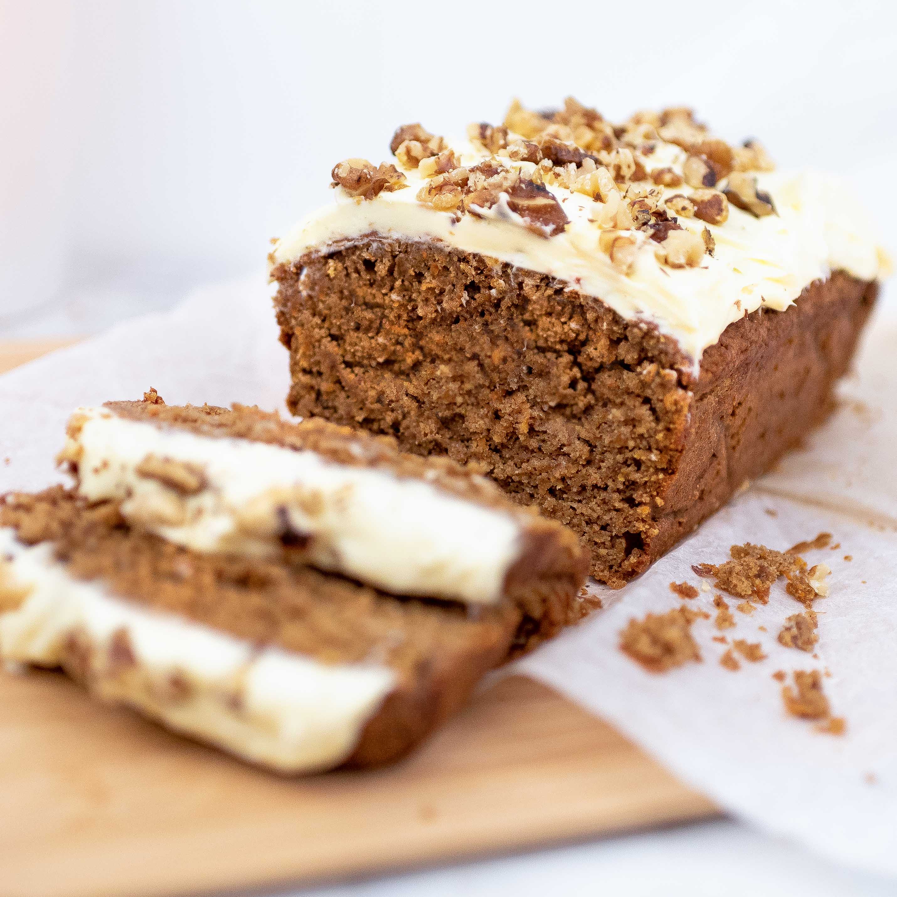 PBCO Low Carb Carrot Cake Mix — prepared carrot cake lifestyle image