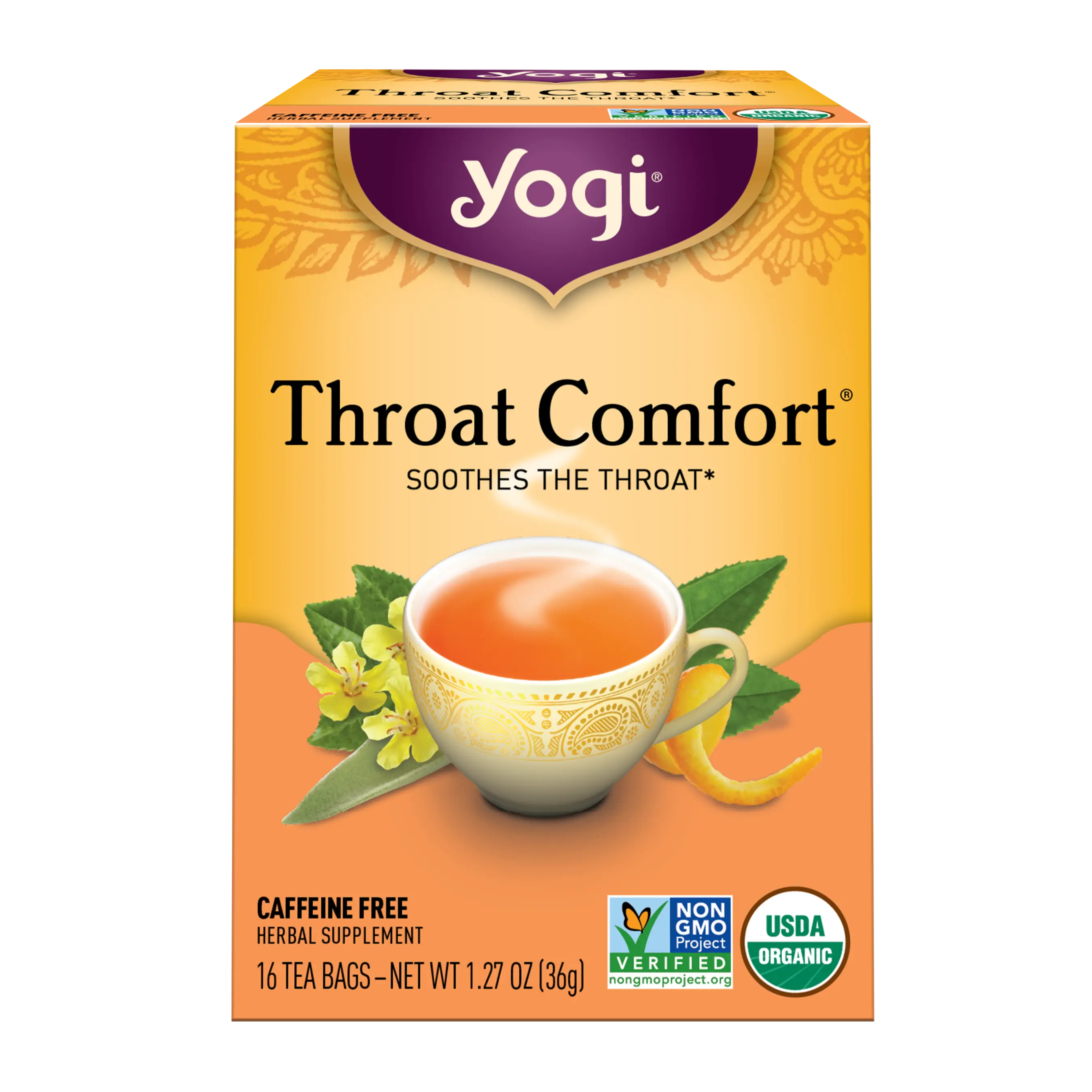 Yogi Tea Herbal Tea Bags Throat Comfort 16pk