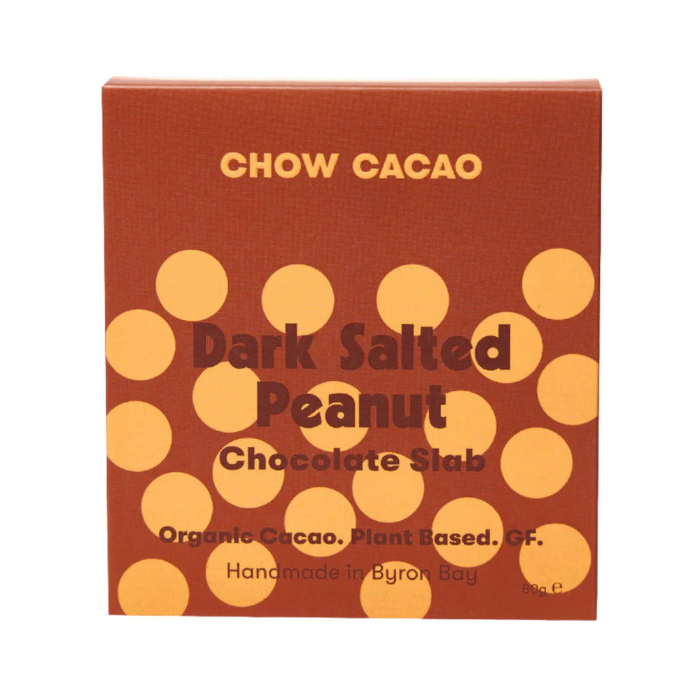 (CLEARANCE - BBD 15/08/24) Chow Cacao Dark Salted Peanut 80gms x 3