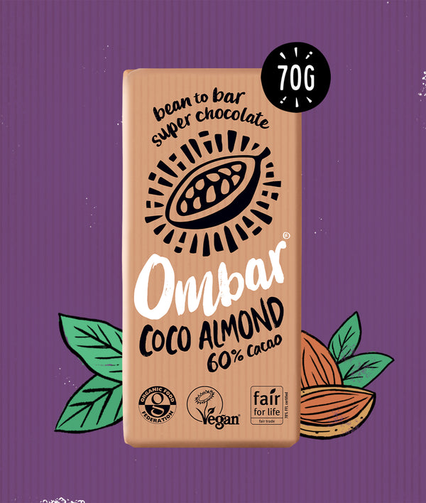 CLEARANCE! Ombar Coco Almond Chocolate 70g